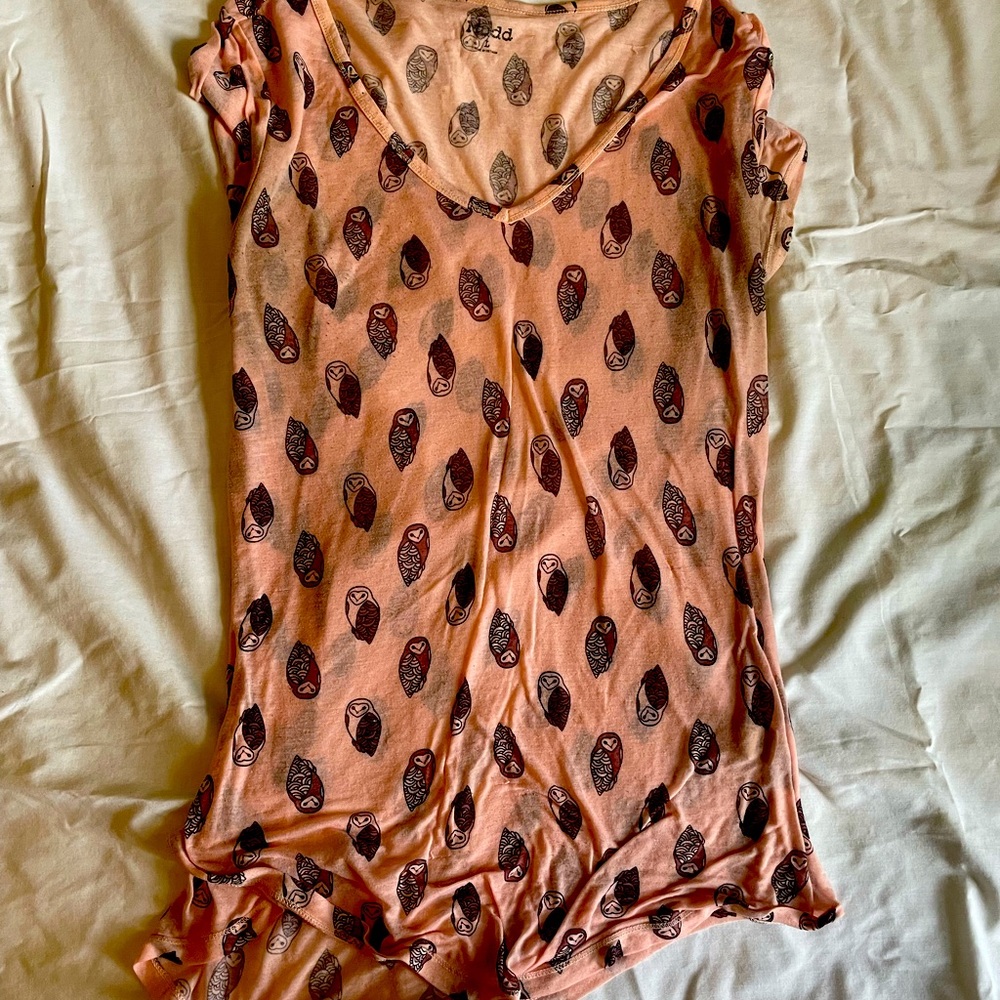 Clean Owl Print Shirt